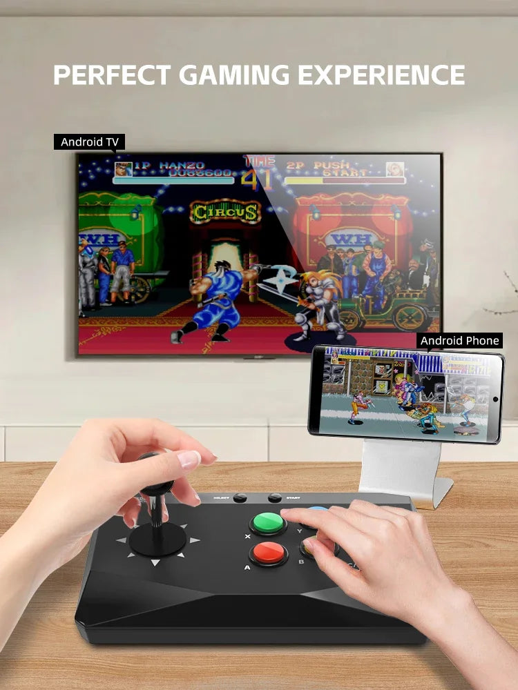 DATA FROG Y3 Arcade 4K Video Game Console With Game Arcade Keyboard Built-in 10000 Games Stick For PS1/FC/GBA Retro TV Dendy