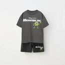 2025 Summer Kids Sets Disney Stitch Printed Tops Tee Shirts For Boys Casual Pullover Clothes Casual Two Piece Suit Child Sets