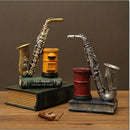 New saxophone resin handicraft pen holder ornaments, Violin storage pen holder,Office and home decoration pen holder， Pen holder