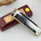 Hot Sale New Silver Suzuki 10 Holes Harmonica Folk Master Mouth Organ C Key Diatonic Blues with Nice Box Instrumentos Musicais