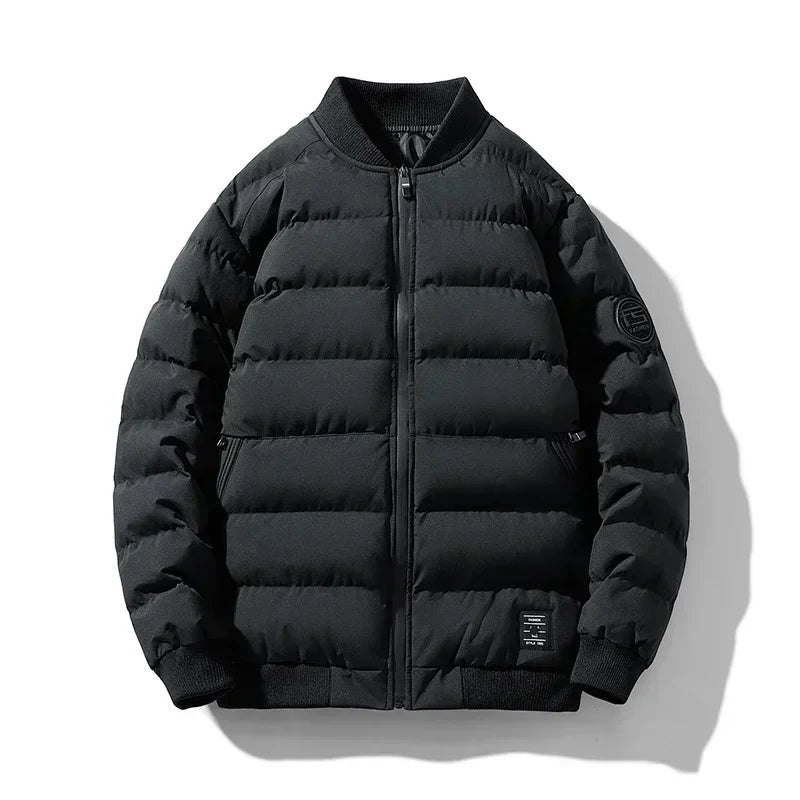 2024 New Winter Male Coat Casual All-match Thickened Baseball Collar Windproof Parka Men Fashion Lightweight Padded Jackets