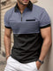 Men Polo Zipper Polo Shirt Solid Golf Tops Daily Outdoor Tees Business Casual Style Shirts Loose Oversized Men T-Shirt Clothing