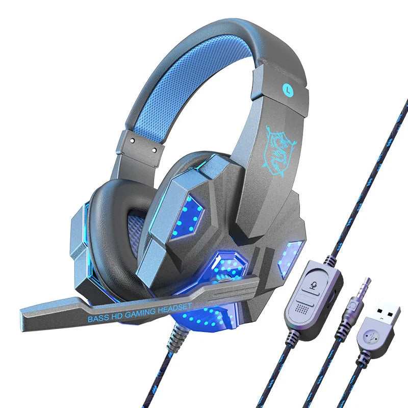SW-G830 Wired Gaming Headphones With Mic Adjustable PC Bass Stereo Low latency Gamer Headset For PS4 PS5 Xbox Smartphone Laptop