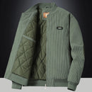 Men's Fashion Casual Warm Corduroy Outwear Men's Thick Cotton Jacket Coat Large Size New Autumn Winter Stand Collar Slim Jacket