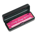 Professional 10 Hole 20 Tone Harmonica Color C Tone Harmonicas with Case Christmas Gift for Beginners Harmonica Hohner