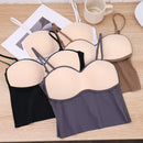 Summer Vest Tops Sleeveless Cotton Bustier Soft Elastic Washable Wear-resistant Bra Vest Women Crop Top Seamless Bralette Tees