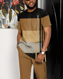 Plus Size 5XL 6XL Summer Tracksuit Short Sleeve T Shirt+Long Pants 2 Piece Set Men Outdoor Joogers Outfit 3D Print Trousers Suit