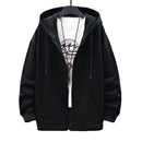2023 US Size Zip Up Hoodies Autumn Hooded Sweatshirts Men's Hoodie Cardigan Solid Color Classic Jacket Men Coat Men Clothing
