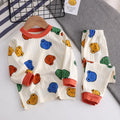 Children Set for Boys Girls Loungewear Long Sleeve Pajamas Cute Deisgn Lightweight and Comfortable Fabric Sleepwear Outfit