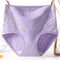 3pcs Cotton Women Panties Lady Plus Size Underwear Lace High Waist Briefs Breathable Solid Color Female Lingerie
