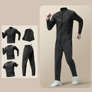 Mens Sweatsuits Set Running Suit with Phone Pocket Autumn Winter Quick-Drying Professional Run Fitness Training Clothing for Men