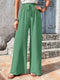 Women High Elastic Waist Wide Leg Pants Summer Casual Female Sand Beachwear Full Loose Trousers YLX-333