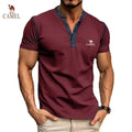 Men's embroidered high-quality cotton polo shirt new summer fashion casual breathable cool top