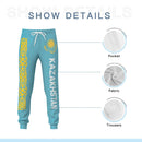 2025 Kazakhstan Flag Mens Sweatpants with Pockets Joggers for Men Sports Casual Sweat Pants With Drawstring