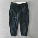 2025 New Spring Autumn Men Pure Cotton Men Cargo Pants Korean Style Male Casual Loose Belt Mid Waist Man Trouser Plus Size 4XL