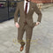 Men's Khaki Suit 2-piece Set - Swallowtail Suit Handsome Wedding Suit Men's British Style Custom Men's Suit Jacket Trousers