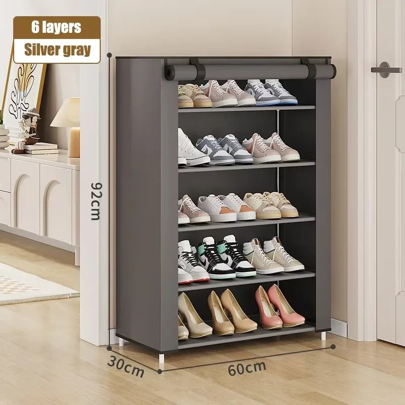Non-woven dormitory door simple cabinet simple shoe rack multi-layer space saving and economical home dustproof box cabinet