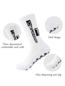 6 pairs of football socks, men's and women's mid length anti slip training socks, thickened professional sports socks