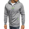 Solid Color Men Hooded Jacket Casual Long Sleeve Hoodie Zipper Gym Sports Hoodie Fashion