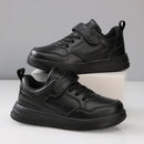 Waterproof Eva Outsole Children's White Sneakers Boys Small White Shoes School Campus Shoes Leather Surface Children's