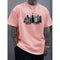Men's Suit New York PrintingTT-shirt Casual Fashion All-Matching round Neck Half Sleeve