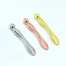 Face Lift Eye Massager Natural Jade Stone Steel Ball Beauty Tools Eye Cream Divided Scoop Massage Roller Silicone Makeup Stick