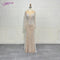 Elegant Long Sleeve Evening Dress for Women 2025 O-Neck Mermaid Wedding Party Luxury Beaded  Formal