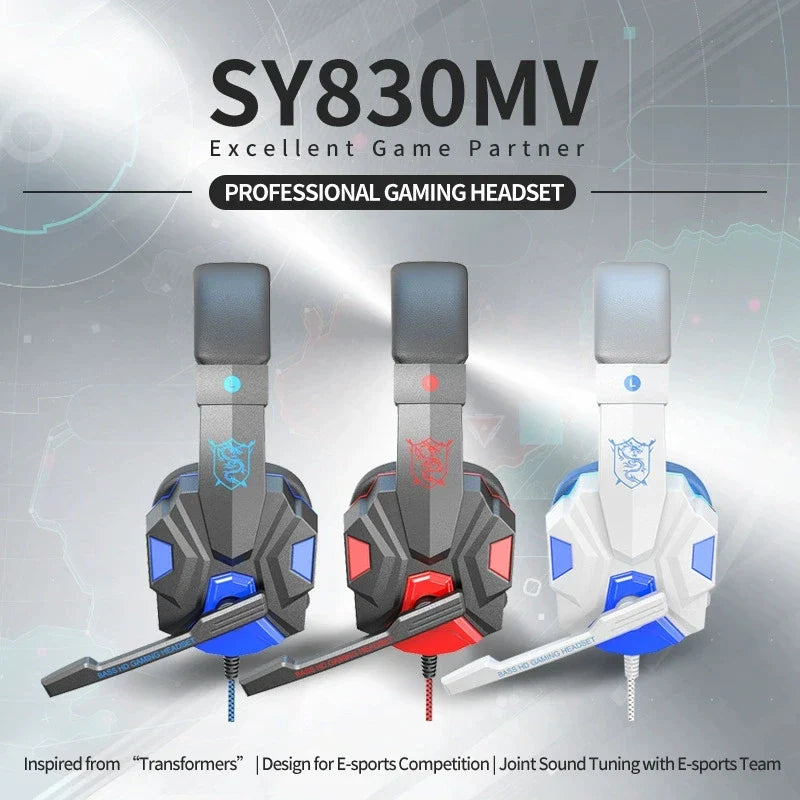 SW-G830 Wired Gaming Headphones With Mic Adjustable PC Bass Stereo Low latency Gamer Headset For PS4 PS5 Xbox Smartphone Laptop