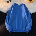 Autumn And Winter Round Neck Plush Warm Pullover Sweater With Customized Printed Logo For Men And Women'S Solid Color Casual Top