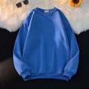 Autumn And Winter Round Neck Plush Warm Pullover Sweater With Customized Printed Logo For Men And Women'S Solid Color Casual Top