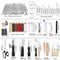 KRABALL 48/72pcs Leather Craft Sewing Working Tools Kit with Upholstery Thread Awl Needles Thimble for Repair Stitching DIY