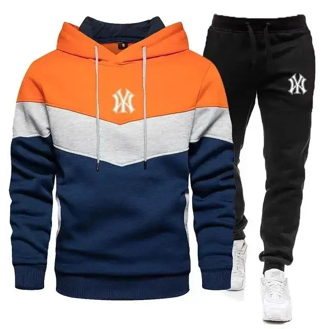 2025 Men's Sets Spring Autumn Zipper Hoodie and Pants 2 Pieces Casual Tracksuit Male Brand Running Jogging Sportswear Suit