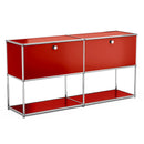 USM Haller Storage Cabinet Sideboard Haller Living Room Bedroom Stainless Steel Metal Board Modular Storage Shelf-No Keys