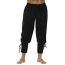 Pirate Pant Viking Costume for Men Renaissance Medieval Pants Drawstring Shorts Halloween Costume Adult Cosplay