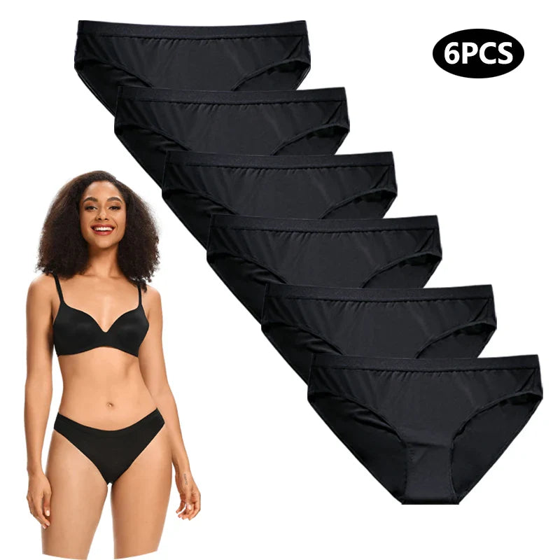 6pcs Women's Panties Sexy Underwear Women Briefs Brazilian Lingerie High Waist Female Underpants Plus Size