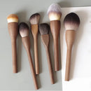 Karsyngirl Makeup Brush Wood Walnut Large Retro Powder Brushes Honey Loose Super Soft Beauty Gift for Girlfriend Make Up Tool