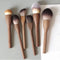 Karsyngirl Makeup Brush Wood Walnut Large Retro Powder Brushes Honey Loose Super Soft Beauty Gift for Girlfriend Make Up Tool