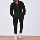 Cross-border European and American sportswear men's cotton autumn leisure suit long-sleeved fashion long-sleeved trousers shirt