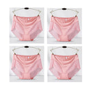 4pcs Sexy Lace Panties Women's Underpants Large Size Mid-Rise Waist Briefs Breathable Lift buttocks Female Underwear