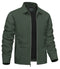 TACVASEN Lightweight Work Jackets Mens Classic Tunic Style Zipper Pockets Bomber Jackets Full Zip Spring Fall Jacket Outwear
