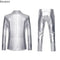 Men's Suit Sets Chic Shiny Gold 2 Pieces Suits Blazer+Pants Sets Stage Perform Clothes Party Nightclub Dancer Costume Sets Men