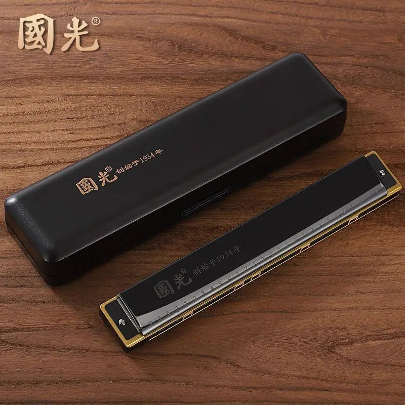 28 Holes Harmonica Accent / Polyphony C Key Harmonica rofessional Harmonica Tremolo Mini Harps Woodwind Instruments