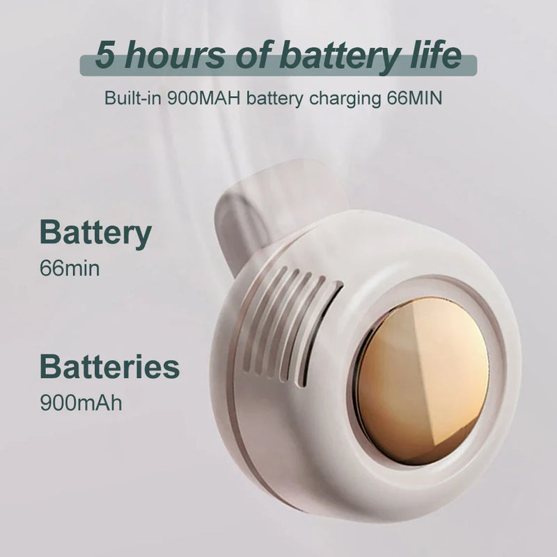 (Travel, shopping) Silent fan, adjustable, rechargeable and rotating, the best gift for summer
