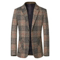 New Spring Autumn Men Plaid Blazers Jackets Male Korean Design Slim Suits Coats Business Casual Slim Fit Blazers Men's Clothing