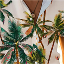 Palm Tree Tropical Men's Degree 3D Printed Hawaiian Shirt and Shorts Set Casual Fashion Short Sleeve Shirt Set