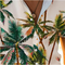 Palm Tree Tropical Men's Degree 3D Printed Hawaiian Shirt and Shorts Set Casual Fashion Short Sleeve Shirt Set