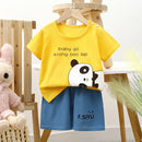 Spring Summer Baby Cotton Cartoon Clothes 2pcs Sets Baby Cotton Clothes T-shirts+Pants Set for Boys Girls Kids Sports Outwear