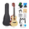 23-inch Ukulele Acoustic Ukulele Kit with Bag Strings Strap Bridge Needle Capo Pick Tuner All Basswood for Students Beginner