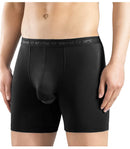DAVID ARCHY Mens Underwear Modal Pouches Boxer Briefs with Fly Soft Breathable Dual Pouch Mens Boxers Fitness Sweatpants Quick