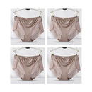 4pcs Sexy Lace Panties Women's Underpants Large Size Mid-Rise Waist Briefs Breathable Lift buttocks Female Underwear